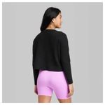 Wild Fable  Black V-Neck Slouchy Cardigan Cropped Layering Topper Size M Photo 6