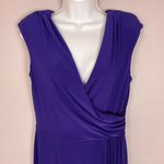 Ralph Lauren  Dress Faux Wrap Jersey Size 10 MENDED Knee Length Hem Office Career Photo 4