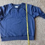 American Eagle Vintage  Malibu Sweatshirt Size Large Denim Blue Fleece R9 Photo 8