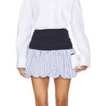 Lovers + Friends  Andi Mini Dress in White & Navy Photo 0