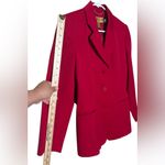 Classiques Entier  Petite Vibrant Red Blazer,Size XS, 100% Pure Wool,Made in Japa Photo 6