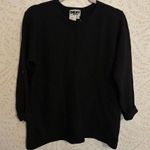 DKNY Vintage Jeans Black 100% Wool Sweater Size P Photo 0