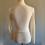 Gianni Bini  White Long Sleeve Mock Neck Sweater | Size: M Photo 1