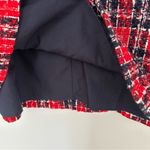 Alexia Admor  Zenia Tweed Boucle Faux Leather Trim Dress Womens 8 Navy Red Photo 5