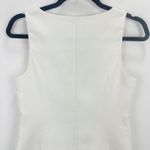 J.Crew  Scoopneck Vest Drapey Crepe Suiting Classic Minimalist Ivory US 00 NWT Photo 3