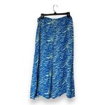 Whistles‎ Seafoam Button Front Skirt in Blue Multi Wave Patterned A Photo 1
