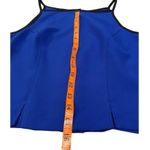 Button Detail Tank Top Spaghetti Straps Formal Office Business Sexy Blue Size L Photo 5