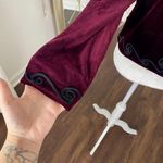 Union Made in USA 1970s Whimsygoth Burgundy Velvet Embroidered Blazer Jacket S M Red Size M Photo 2