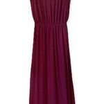 Show Me Your Mumu Kendall Maxi Dress Merlot Chiffon Maroon Burgundy Dark Cherry Red Bridesmaid Gown V-Neck Open Back Full Length Size XL X-Large Photo 3