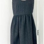 Silence + Noise  Medium Gray Wool Blend Open Back Tank Dress with Pockets Photo 0