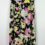 Old Navy Maxi Dress Womens 2 Black Pink Floral Sleeveless Boho Y2K Resort Indie Photo 0