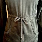 Old Navy black drawstring waist zip front tunic hoodie cotton poly Size Small Photo 5