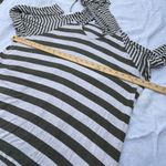 CAbi  size L stripped hoodie. Green and cream Photo 2