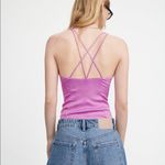 ZARA Womens Pink SATIN-EFFECT STRAPPY BODYSUIT Size Small Photo 12