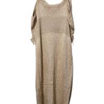 NWT 525 AMERICA Fringe Tank Sweater Dress in Oat (Beige) Photo 3