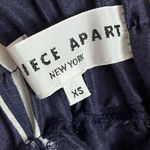 Apiece Apart  • Navy Blue Striped High Waisted Short Skirt Photo 5