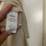 Vince . V neck beige wool double layer jumper knit sweater size Large Photo 3