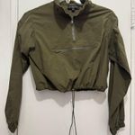 Love Tree Crop Quarter Zip Pullover Women Windbreaker Jacket size M Green Size M Photo 2