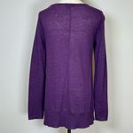 Eileen Fisher African Violet Purple Tencel Alpaca Wool Sweater Womens Size 2P-4P Photo 3