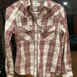 Shyanne  Red and Cream Plaid Button Down Shirt Photo 0