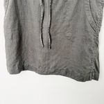 Athleta [] Muted Jasper Green 100% Linen Drawstring Waist Mini Skirt Pockets 16 Photo 6