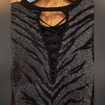 EXPRESS  Metallic Shimmer Lace Up Animal Print Stretchy Mini Dress Size Small‎ Photo 7