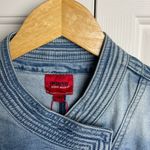 VERO MODA  Moto Style Denim Jacket Size Small Blue New Photo 3