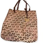 Michael Kors Large Khaki Brown Signature Shoulder Bag Photo 0