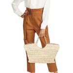 Cult Gaia ππ Naima Tote Bag Woven Raffia ~ Off White NWT Photo 6