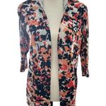 Laura Ashley  3/4 Sleeve Cardigan Petite Medium White Blue Pink Photo 0