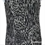 Nina Leonard  Lemmie Sleeveless Snakeskin Midi Dress Black & White Medium Photo 3