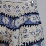 United Colors Of Benetton  Blue and White Patterned Cotton Bermuda Shorts Size S Photo 4