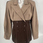 Victoria Ashley‎ double breasted blazer, two toned vintage Brown Size undefined Photo 0