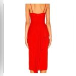 Lovers + Friends  Cleo Red Ruffle Midi Dress Photo 4