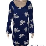 Luxology blue embroidered floral dress Photo 0