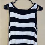 Loft  Women’s Casual Striped Black White Tank Dress Photo 5