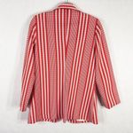 Vintage Charlotta California Glazier Blazer Jacket Red White Candy Stripe 1170‎ Size M Photo 1