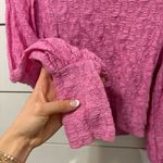 Free People  Tea Time Long Puff Sleeve Top Pink Photo 4