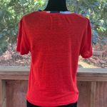 Splendid X Margherita Missoni Ciao Bella 100% Linen Tee Red Size XS Photo 2