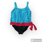 Catalina  cherry print colorblock one piece swimsuit size 2XL Photo 2