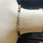 Handcrafted marble genuine picture jasper carnelian citrine stone necklace Tan Photo 4