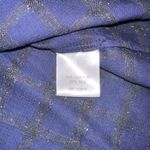 Billy Reid Women Short Sleeve Navy Black Cotton Silk Blend Top MEDIUM Photo 3