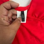 J.Crew Red Orange Ruched V - Neck One Piece Swimwear Women’s Size 10 Photo 4