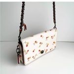Coach  Dinky Glovetanned Leather Chalk White Cherry Print Clutch Crossbody 21635 Photo 3