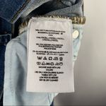 Free People  Raw Hem Button Fly Skinny Jeans in Blue Size 25‎ Photo 6
