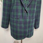 Norton Mcnaughton Vintage  Green Plaid Wool Blend Blazer Jacket Photo 2