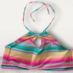 Hobie NWT Salt Air Stripe Keyhole High Neck Bikini Top Size Large Photo 4