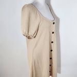 Sanctuary  Cream Puffy Sleeve Mini Dress NWT Size Medium Cream Button-Up Dress Photo 3