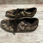 Coach  Lace Up Sneaker Women’s Size 8 Brown and Tan C Logo Photo 5