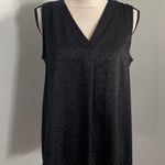 Leopard Print Sleeveless Satin Blouse Small Black Corporate Chic Officecore Top Photo 0